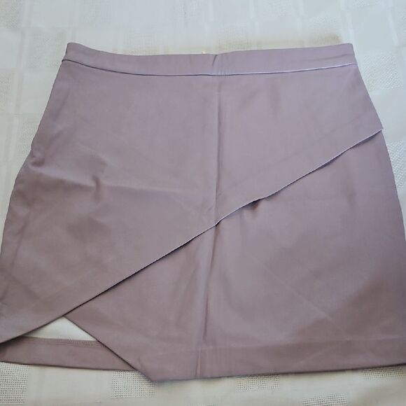 Dynamite Pink Mini Wrap Skirt Asymmetrical Slit - Picture 4 of 16